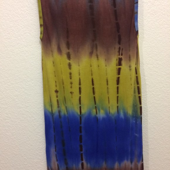 Better Be Tie Dye Fun Sexy Long Dress Soft NWOT - Picture 5 of 9